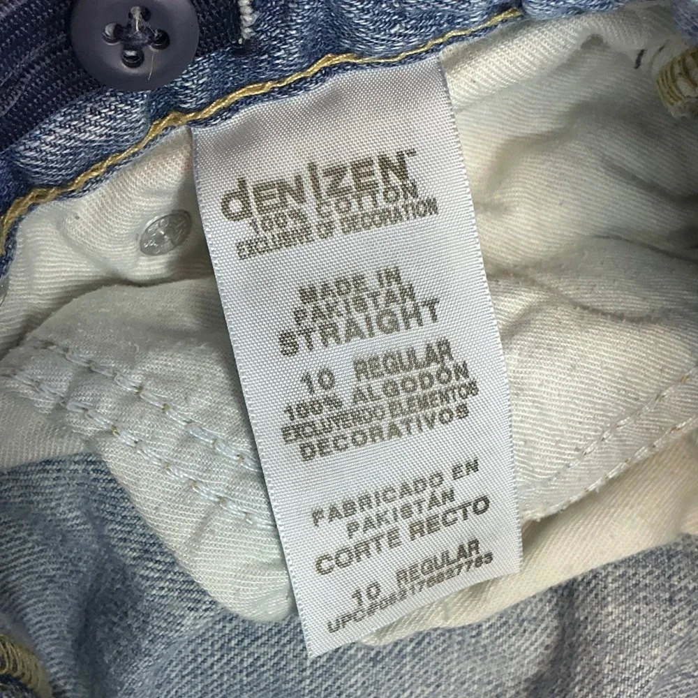 Denizen Light Blue Straight Fit Jeans Kids Size 10 Regular Adjustable Waist